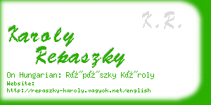 karoly repaszky business card